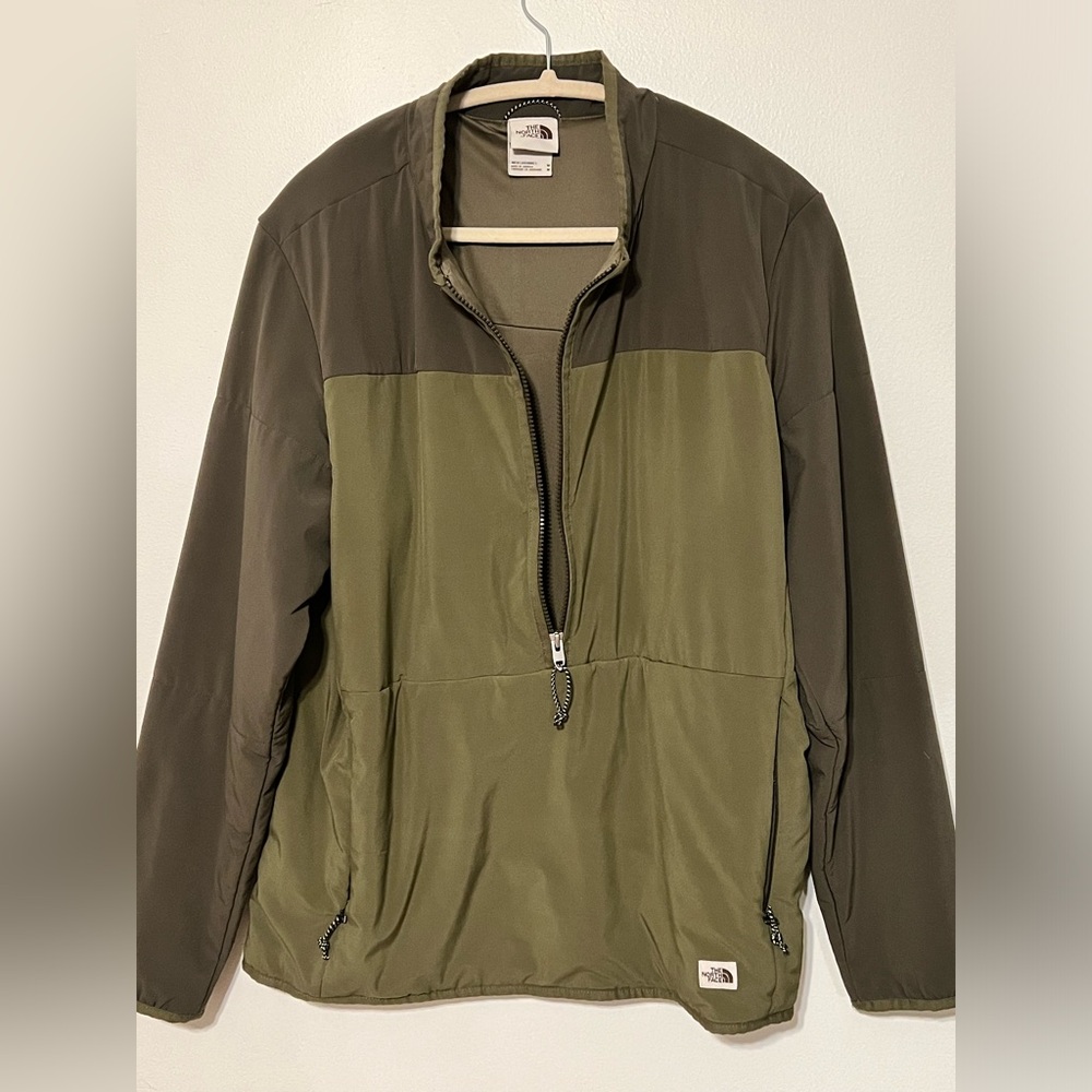 North Face Half-Zip Performance Pullover Green Mens Medium
